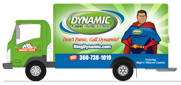 Dynamic Plumbing Heating Air Truck Graphics