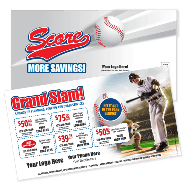 Contractor Multi Coupon Mailer Baseball Theme