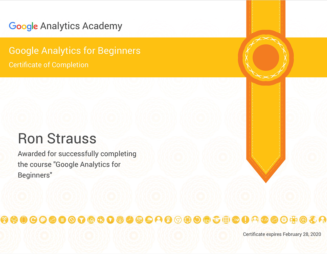 Ron Strauss Google Analytics Academy